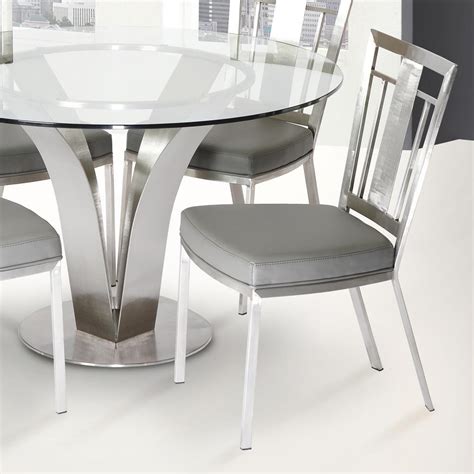 stainless steel dining room chairs